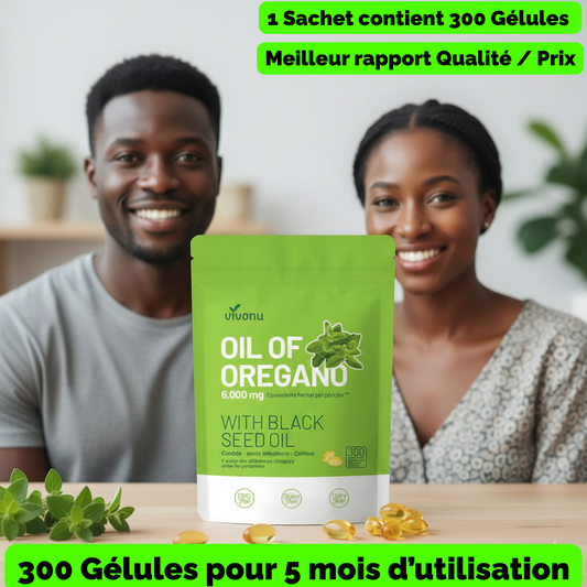 Huile d’Origan + Huile de Nigelle – 300 Gélules