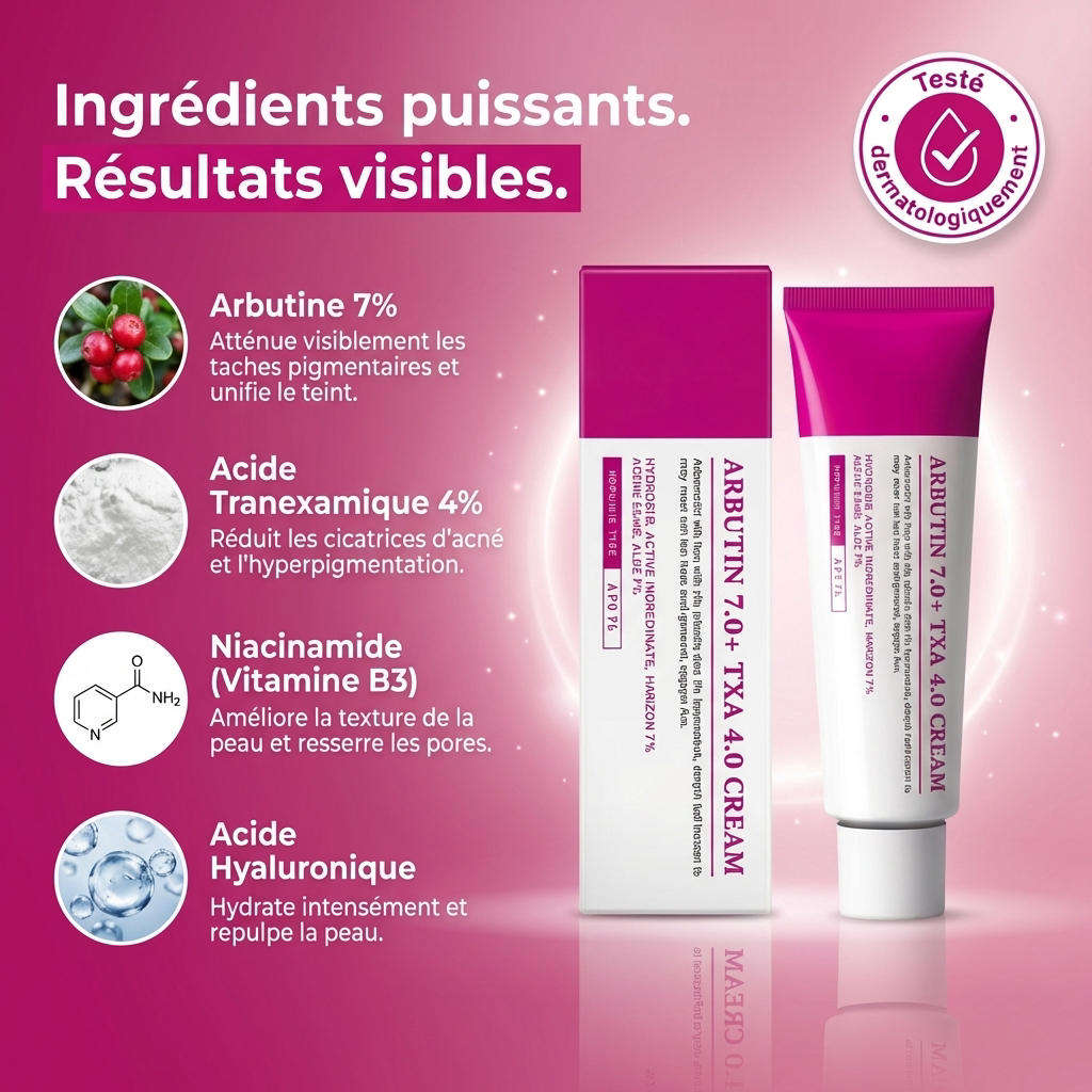 Crème à l'alpha-arbutine et au TXA
