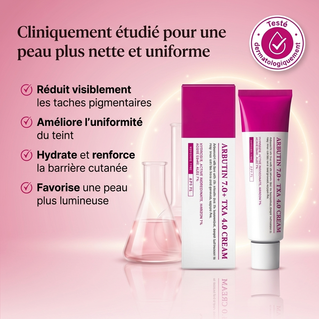 Crème à l'alpha-arbutine et au TXA